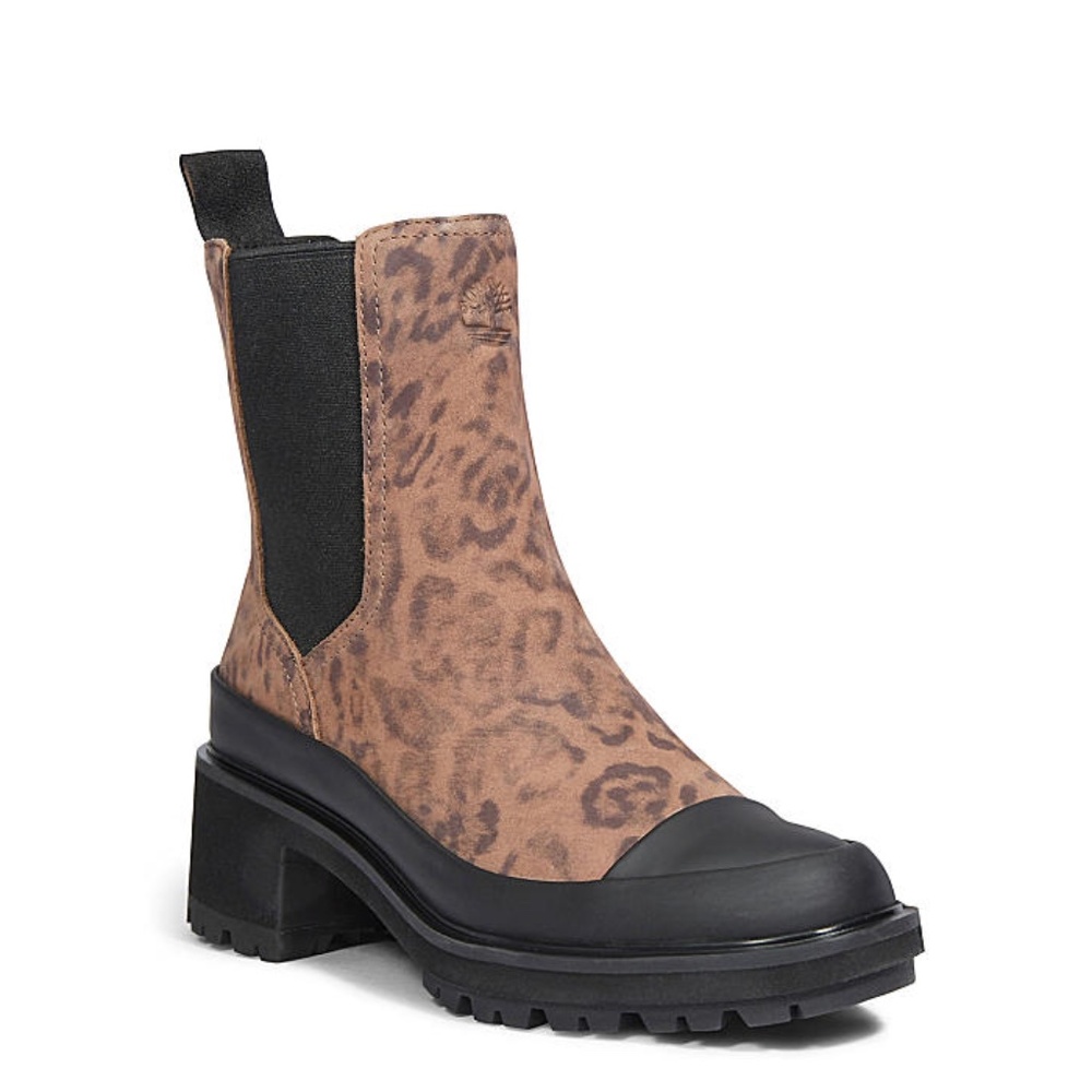 NWT Timberland Women's Kori Park 2.0 Leopard Print Chelsea Boots